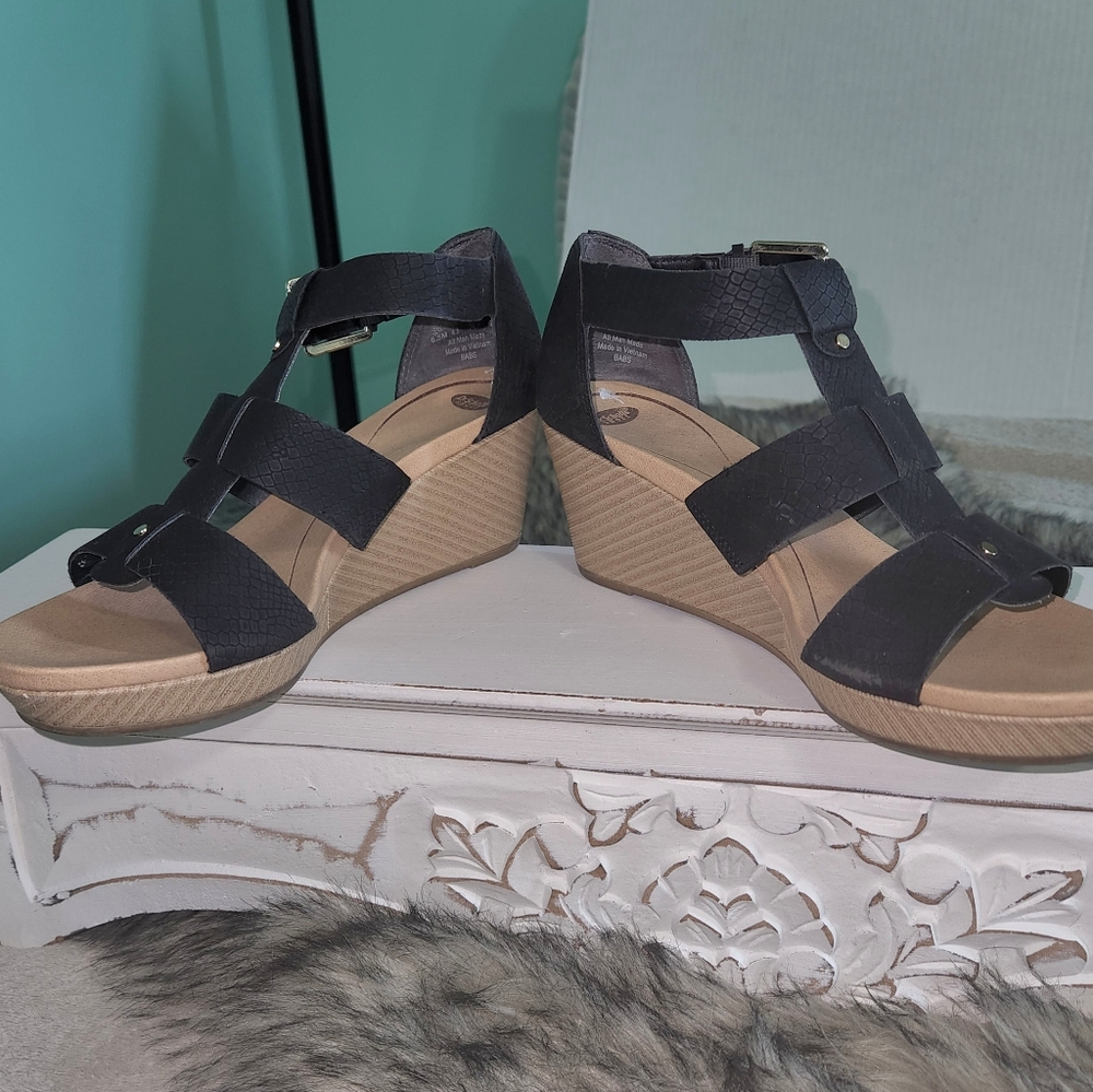 Dr. Scholls Black wedge sandals - Picture 3 of 7